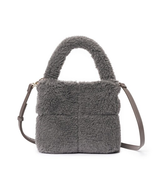 ANAYI（アナイ）の「ボアミニハンドバッグ（ハンドバッグ・レディース・チャコールグレー/キャメル・FREE）」の22枚目の写真