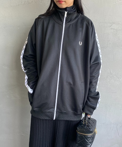 FRED PERRY フレッドペリー トラックジャケット ネイビー　レディース FRED PERRY ジャージ Track Jacket／フレッドペリートラック