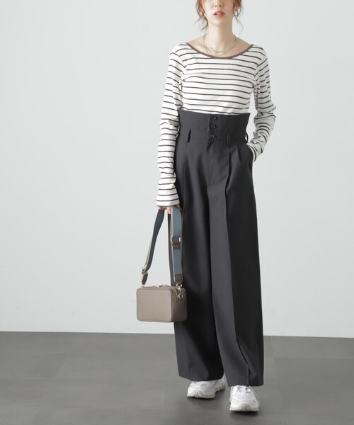 FREE'S MART（フリーズマート）の「◆Wジップバッグ（ボディバッグ/ウエストポーチ・レディース・グレー/ブラック/ホワイト・ﾌﾘ-）」の15枚目の写真