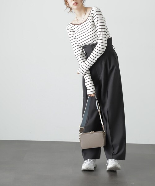 FREE'S MART（フリーズマート）の「◆Wジップバッグ（ボディバッグ/ウエストポーチ・レディース・グレー/ブラック/ホワイト・ﾌﾘ-）」の16枚目の写真