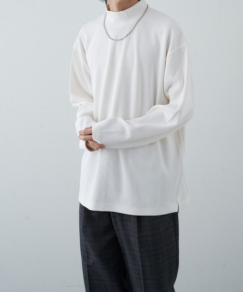 COLONY 2139(コロニートゥーワンスリーナイン)の「ドレープリブ長袖ハイネック(Tシャツ/カットソー・メンズ・ホワイト/グレー/ブラック・MEDIUM/LARGE)」の20枚目の写真