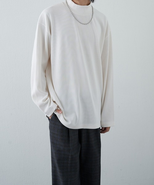 COLONY 2139(コロニートゥーワンスリーナイン)の「ドレープリブ長袖ハイネック(Tシャツ/カットソー・メンズ・ホワイト/グレー/ブラック・MEDIUM/LARGE)」の22枚目の写真