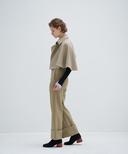 LANVIN en Bleu(ランバンオンブルー)の「ショートトレンチジャケット(トレンチコート・レディース・ブラック/キャメル・38)」の9枚目の写真