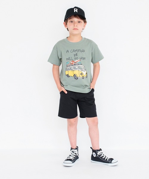 BRANSHES（ブランシェス）の「【プチプラ/吸水速乾】グラフィック半袖Tシャツ（Tシャツ/カットソー・キッズ・カーキオリーブ/マスタード/ブルー・90/100/110/120/130/140/150）」の4枚目の写真