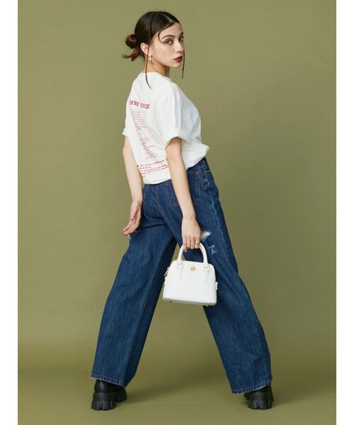 EVRIS(エヴリス)の「CONCEPTグラフィックTシャツ(Tシャツ/カットソー・レディース・グレー/ブラック/ホワイト・FREE)」の6枚目の写真