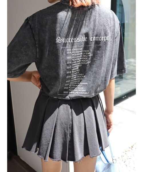 EVRIS(エヴリス)の「CONCEPTグラフィックTシャツ(Tシャツ/カットソー・レディース・グレー/ブラック/ホワイト・FREE)」の20枚目の写真