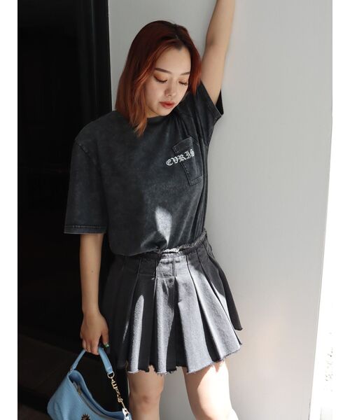 EVRIS(エヴリス)の「CONCEPTグラフィックTシャツ(Tシャツ/カットソー・レディース・グレー/ブラック/ホワイト・FREE)」の22枚目の写真