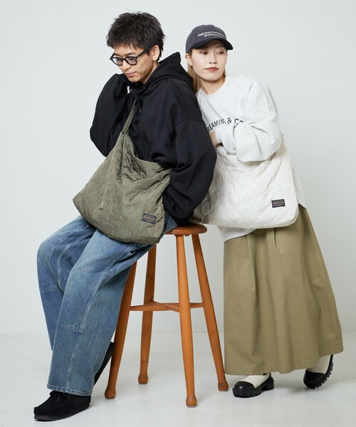 PENDLETON（ペンドルトン）の「PENDLETON × PUBLUX/ペンドルトン 別注キルティングニュースペーパーバッグ　限定展開（ショルダーバッグ・レディース・オフホワイト/ブラック/オリーブ/その他・ﾌﾘ-）」の7枚目の写真