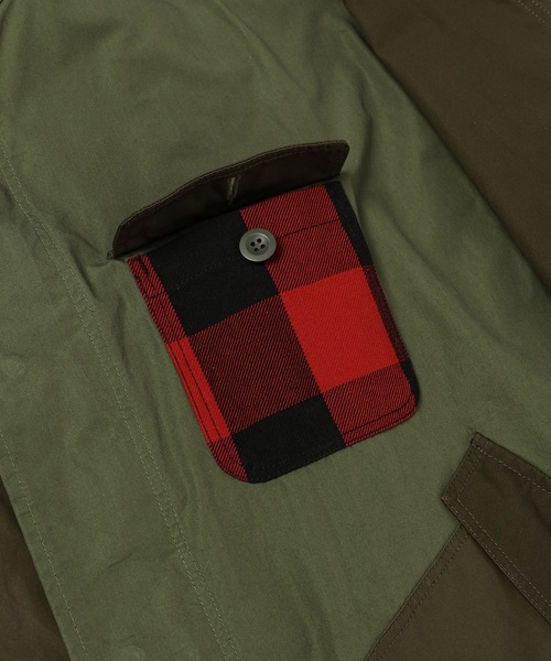 パッチワーク ミリタリーコート（モッズコート）｜COMME des GARCONS