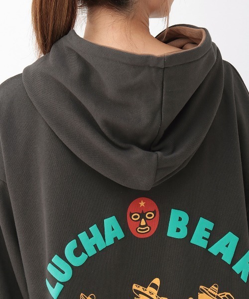 チチカカ（チチカカ）の「COBMASTER コラボ ルチャマスクコブベアプルオーバー【ユニセックス】（パーカー・メンズ・ブラウン/チャコールグレー・FREE）」の21枚目の写真
