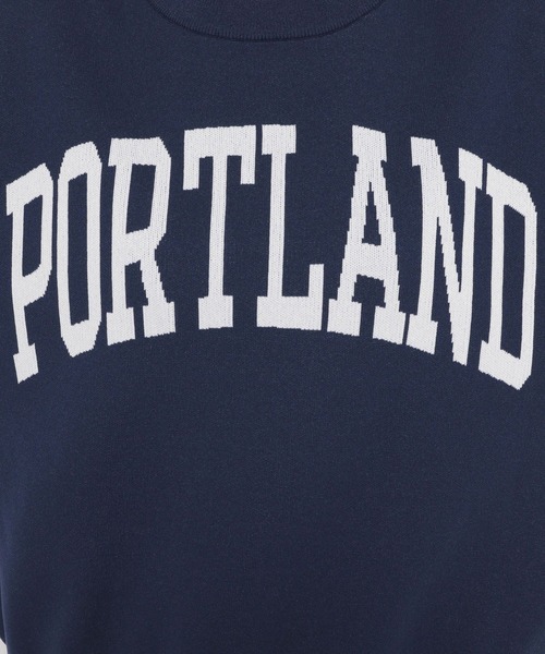 LOWRYS FARM（ローリーズファーム）の「スクールロゴニットプルオーバーロングスリーブ  976840（ニット/セーター・レディース・ネイビー/アイボリー/グリーン・FREE）」の21枚目の写真