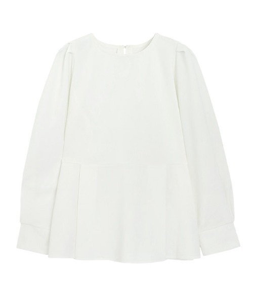 Pierrot（ピエロ）の「ペプラムTブラウス（シャツ/ブラウス・レディース・グレー/ブラック/ネイビー/オフホワイト/キャメル/ブルー・M/L）」の20枚目の写真