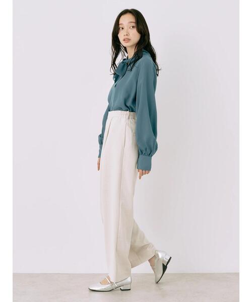 earth music&ecology（アースミュージックアンドエコロジー）の「2WAYボウタイブラウス（シャツ/ブラウス・レディース・ネイビー/ドット/ブルーグリーン/アイボリー・FREE）」の9枚目の写真