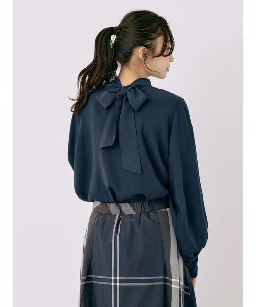 earth music&ecology（アースミュージックアンドエコロジー）の「2WAYボウタイブラウス（シャツ/ブラウス・レディース・ネイビー/ドット/ブルーグリーン/アイボリー・FREE）」の11枚目の写真