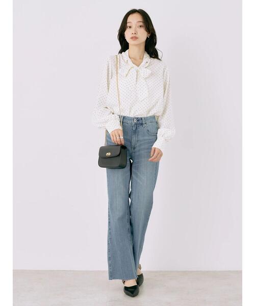 earth music&ecology（アースミュージックアンドエコロジー）の「2WAYボウタイブラウス（シャツ/ブラウス・レディース・ネイビー/ドット/ブルーグリーン/アイボリー・FREE）」の16枚目の写真