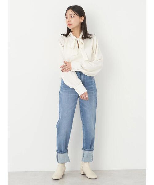 earth music&ecology（アースミュージックアンドエコロジー）の「2WAYボウタイブラウス（シャツ/ブラウス・レディース・ネイビー/ドット/ブルーグリーン/アイボリー・FREE）」の20枚目の写真