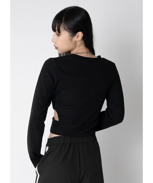 Adoon plain（アドーンプレーン）の「ウエストカットトップス / LS（Tシャツ/カットソー・レディース・パープル/ブラック/ホワイト・FREE）」の15枚目の写真