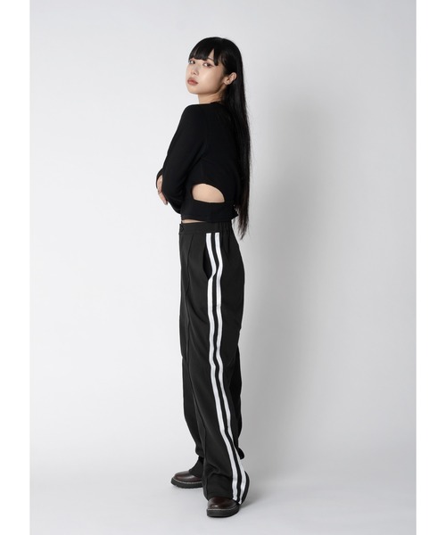 Adoon plain（アドーンプレーン）の「ウエストカットトップス / LS（Tシャツ/カットソー・レディース・パープル/ブラック/ホワイト・FREE）」の17枚目の写真