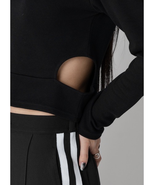 Adoon plain（アドーンプレーン）の「ウエストカットトップス / LS（Tシャツ/カットソー・レディース・パープル/ブラック/ホワイト・FREE）」の21枚目の写真