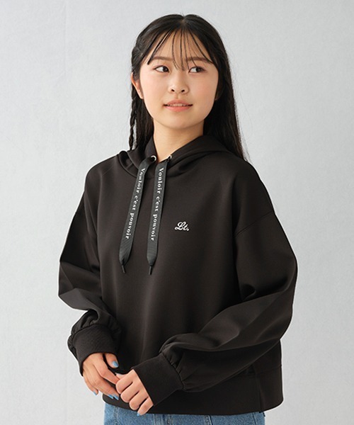 LOVETOXIC（ラブトキシック）の「ダンボールパーカ（パーカー・キッズ・オフホワイト/トップグレー/ブラック/サックスブルー・M/L/S）」の3枚目の写真