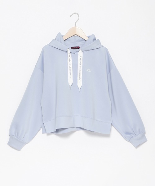 LOVETOXIC（ラブトキシック）の「ダンボールパーカ（パーカー・キッズ・オフホワイト/トップグレー/ブラック/サックスブルー・M/L/S）」の12枚目の写真