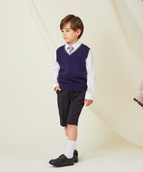 CHOPIN（ショパン）の「チルデンニットベスト（ベスト・キッズ・ネイビー/ホワイト・130cm/110cm/120cm）」の7枚目の写真