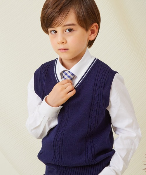CHOPIN（ショパン）の「チルデンニットベスト（ベスト・キッズ・ネイビー/ホワイト・130cm/110cm/120cm）」の9枚目の写真