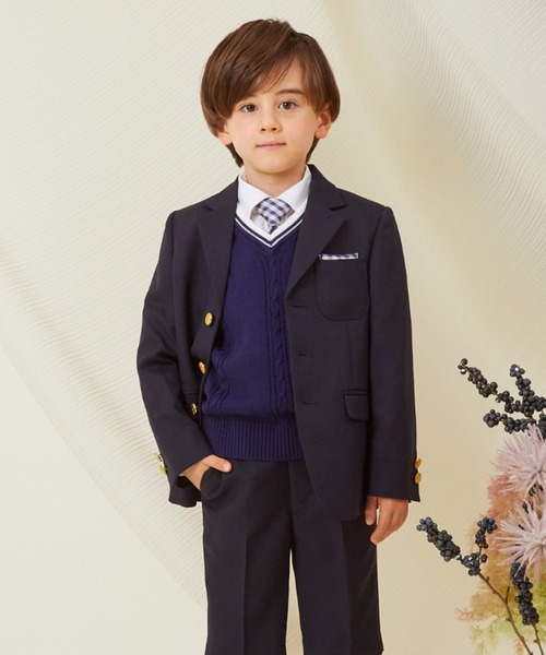 CHOPIN（ショパン）の「チルデンニットベスト（ベスト・キッズ・ネイビー/ホワイト・130cm/110cm/120cm）」の11枚目の写真