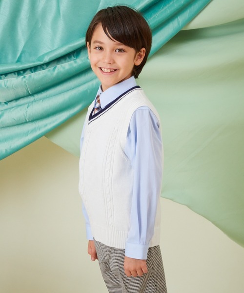 CHOPIN（ショパン）の「チルデンニットベスト（ベスト・キッズ・ネイビー/ホワイト・130cm/110cm/120cm）」の19枚目の写真