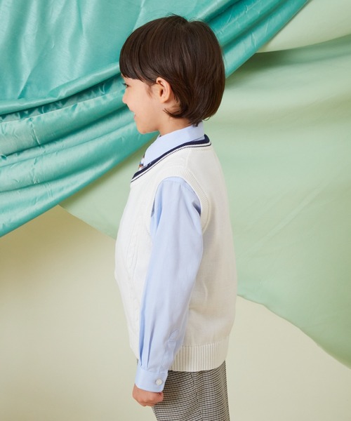 CHOPIN（ショパン）の「チルデンニットベスト（ベスト・キッズ・ネイビー/ホワイト・130cm/110cm/120cm）」の20枚目の写真