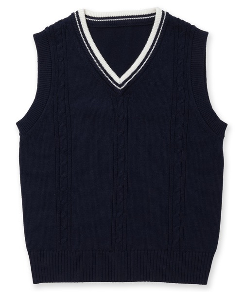 CHOPIN（ショパン）の「チルデンニットベスト（ベスト・キッズ・ネイビー/ホワイト・130cm/110cm/120cm）」の14枚目の写真