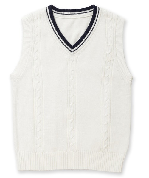 CHOPIN（ショパン）の「チルデンニットベスト（ベスト・キッズ・ネイビー/ホワイト・130cm/110cm/120cm）」の12枚目の写真