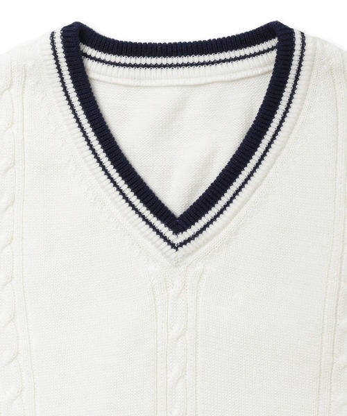 CHOPIN（ショパン）の「チルデンニットベスト（ベスト・キッズ・ネイビー/ホワイト・130cm/110cm/120cm）」の13枚目の写真