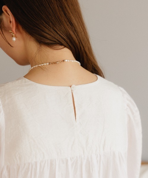 flower(フラワー)の「スイートフレアブラウス2(シャツ/ブラウス・レディース・ピンク/ホワイト・FREE)」の9枚目の写真