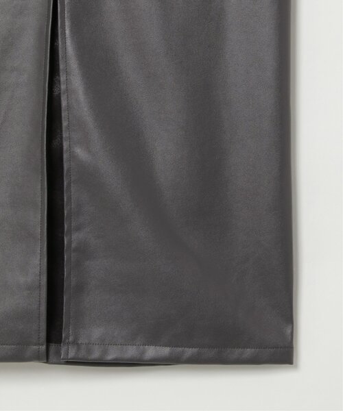 VENCEEXCHANGE(ヴァンスエクスチェンジ)の「フェイクレザーストレートスカート(スカート・レディース・チャコールグレー/ブラック・FREE)」の9枚目の写真