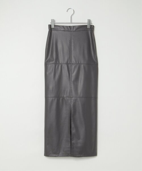 VENCEEXCHANGE(ヴァンスエクスチェンジ)の「フェイクレザーストレートスカート(スカート・レディース・チャコールグレー/ブラック・FREE)」の12枚目の写真