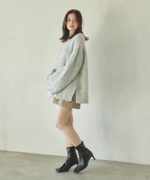 pomiii（ポミー）の「レザーショートパンツ（その他パンツ・レディース・ブラウン/アイボリー・MEDIUM/SMALL）」の17枚目の写真