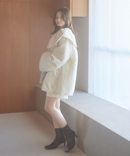 pomiii（ポミー）の「レザーショートパンツ（その他パンツ・レディース・ブラウン/アイボリー・MEDIUM/SMALL）」の8枚目の写真