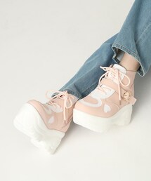 厚底ハートハイカットスニーカー