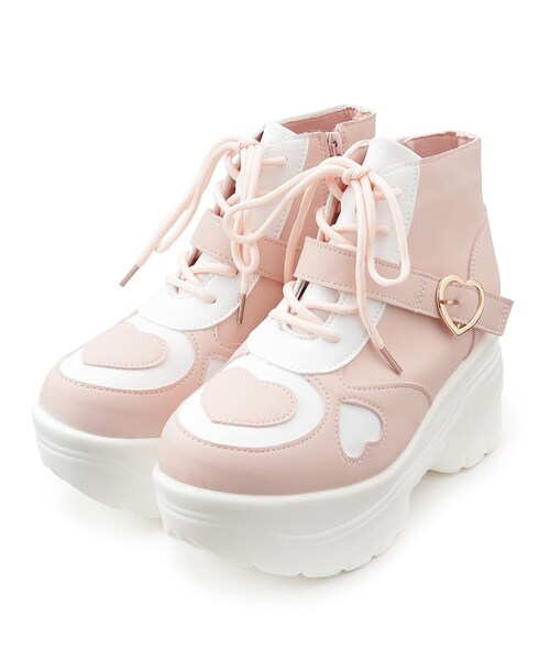 cs T&P(シーエスティーアンドピー)の「厚底ハートハイカットスニーカー(スニーカー・レディース・ブルー/ピンク系/パープル系/ブラック・L/LL/M/S)」の6枚目の写真