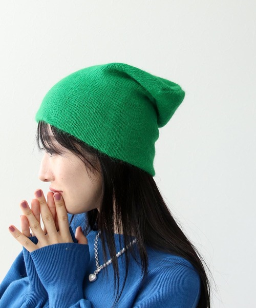 Three Four Time(スリーフォータイム)の「シャギーボリュームニットワッチ(ニットキャップ/ビーニー・レディース・グリーン/ピンク/アイボリー/チャコールグレー・FREE)」の1枚目の写真