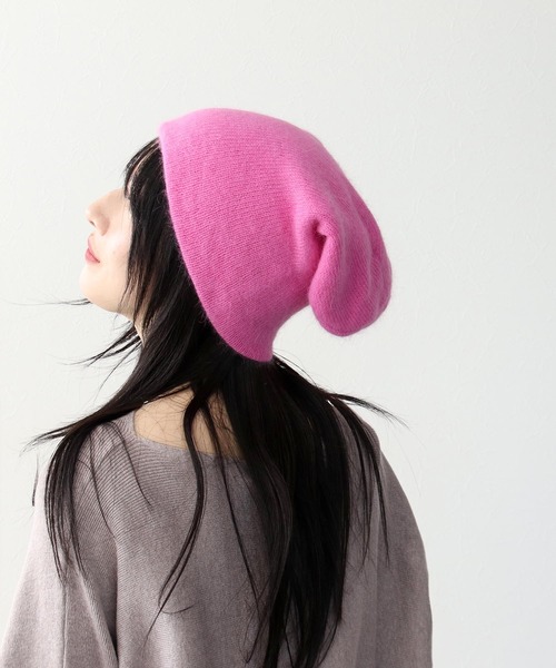 Three Four Time(スリーフォータイム)の「シャギーボリュームニットワッチ(ニットキャップ/ビーニー・レディース・グリーン/ピンク/アイボリー/チャコールグレー・FREE)」の8枚目の写真