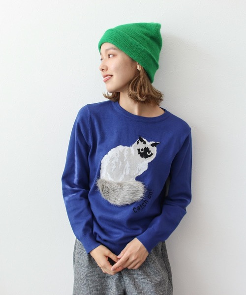 Three Four Time(スリーフォータイム)の「シャギーボリュームニットワッチ(ニットキャップ/ビーニー・レディース・グリーン/ピンク/アイボリー/チャコールグレー・FREE)」の11枚目の写真