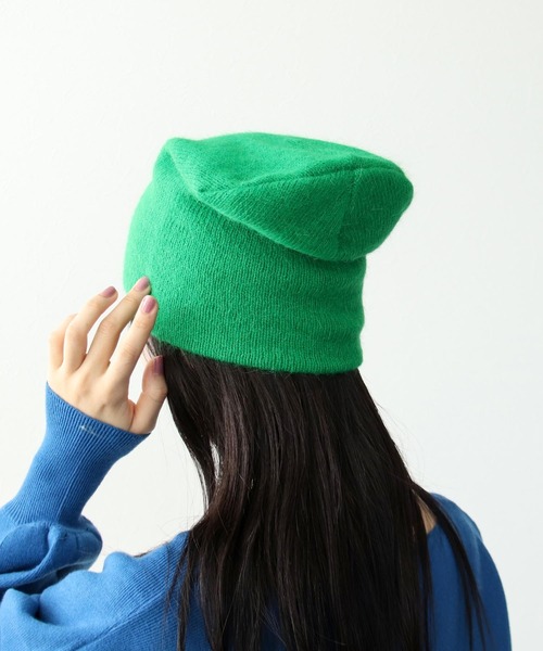 Three Four Time(スリーフォータイム)の「シャギーボリュームニットワッチ(ニットキャップ/ビーニー・レディース・グリーン/ピンク/アイボリー/チャコールグレー・FREE)」の12枚目の写真