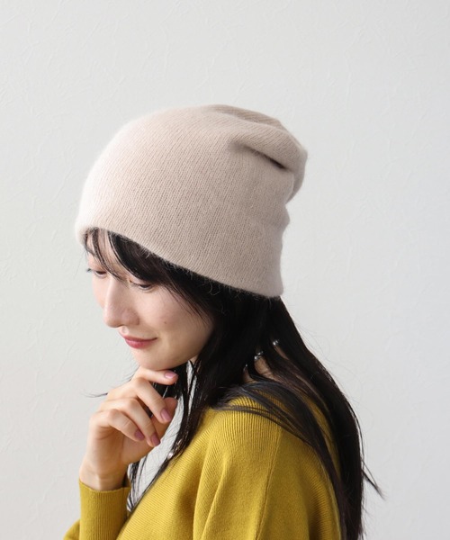 Three Four Time(スリーフォータイム)の「シャギーボリュームニットワッチ(ニットキャップ/ビーニー・レディース・グリーン/ピンク/アイボリー/チャコールグレー・FREE)」の14枚目の写真