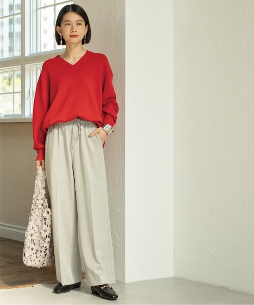 OPAQUE.CLIP(オペークドットクリップ)の「◆≪SS-LLsize≫ 裏起毛 イージーワイドストレートパンツ/ネオサーモ【蓄熱素材/洗濯機洗い可】(その他パンツ・レディース・オフホワイト/ブラック/ブルー/グレー・36/42/38/34/40)」の16枚目の写真