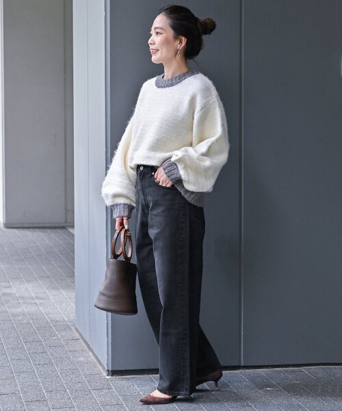 B.C STOCK(ベーセーストック)の「ミドルローライズリニアフレア5ポケット JEAN(デニムパンツ・レディース・ブルー/ブラック/ブルー系その他・MEDIUM/SMALL)」の11枚目の写真