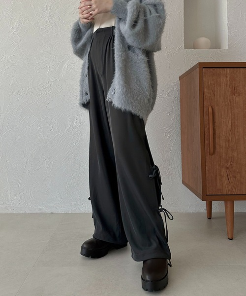 apres jour clair（アプレジュールクレア）の「【apres jour clair】サイドリボンカーゴパンツ【ZOZOTOWN限定アイテム】（その他パンツ・レディース・チャコールグレー/アイボリー/ブラウン系その他・X-LARGE/フリー）」の11枚目の写真