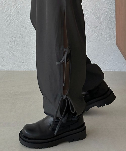 apres jour clair（アプレジュールクレア）の「【apres jour clair】サイドリボンカーゴパンツ【ZOZOTOWN限定アイテム】（その他パンツ・レディース・チャコールグレー/アイボリー/ブラウン系その他・X-LARGE/フリー）」の16枚目の写真