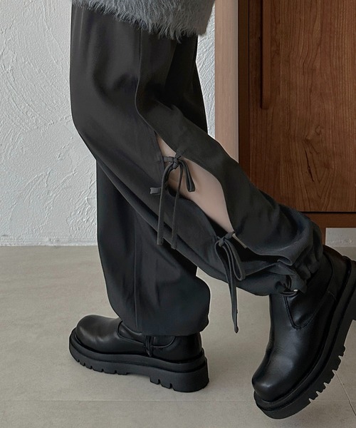 apres jour clair（アプレジュールクレア）の「【apres jour clair】サイドリボンカーゴパンツ【ZOZOTOWN限定アイテム】（その他パンツ・レディース・チャコールグレー/アイボリー/ブラウン系その他・X-LARGE/フリー）」の17枚目の写真